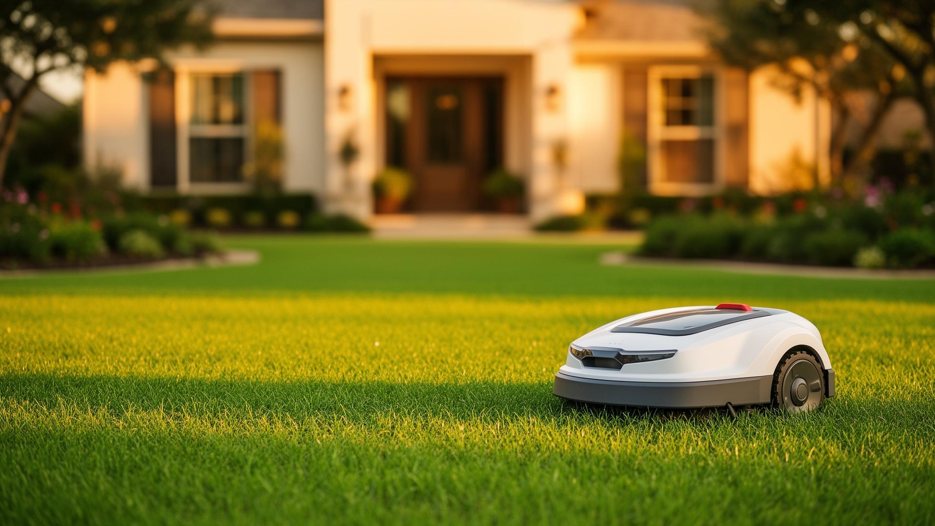 A professionally maintained suburban lawn in Rockwall, Texas